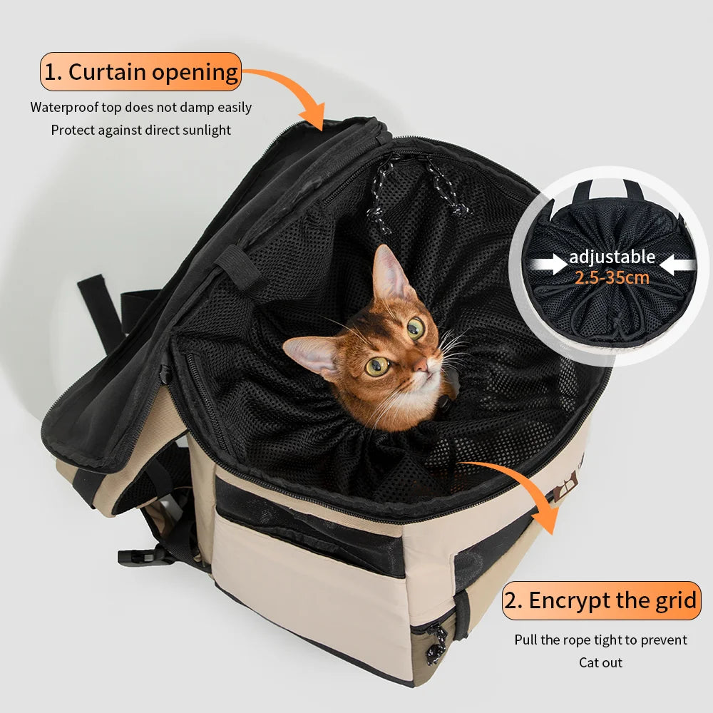 HIDREAM FRONT & BACK CARRYING TOTE PET DUFFEL BAG COLLAPSIBLE TRAVEL PET CARRIER SOFT